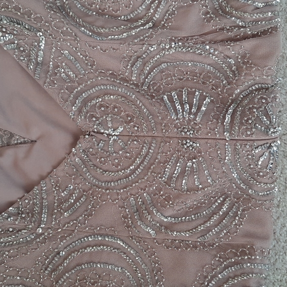 NWOT! AIDEN MATTOX BLUSH BEADED DESIGNER DRESS  GOWN SIZE 8 - Picture 7 of 15